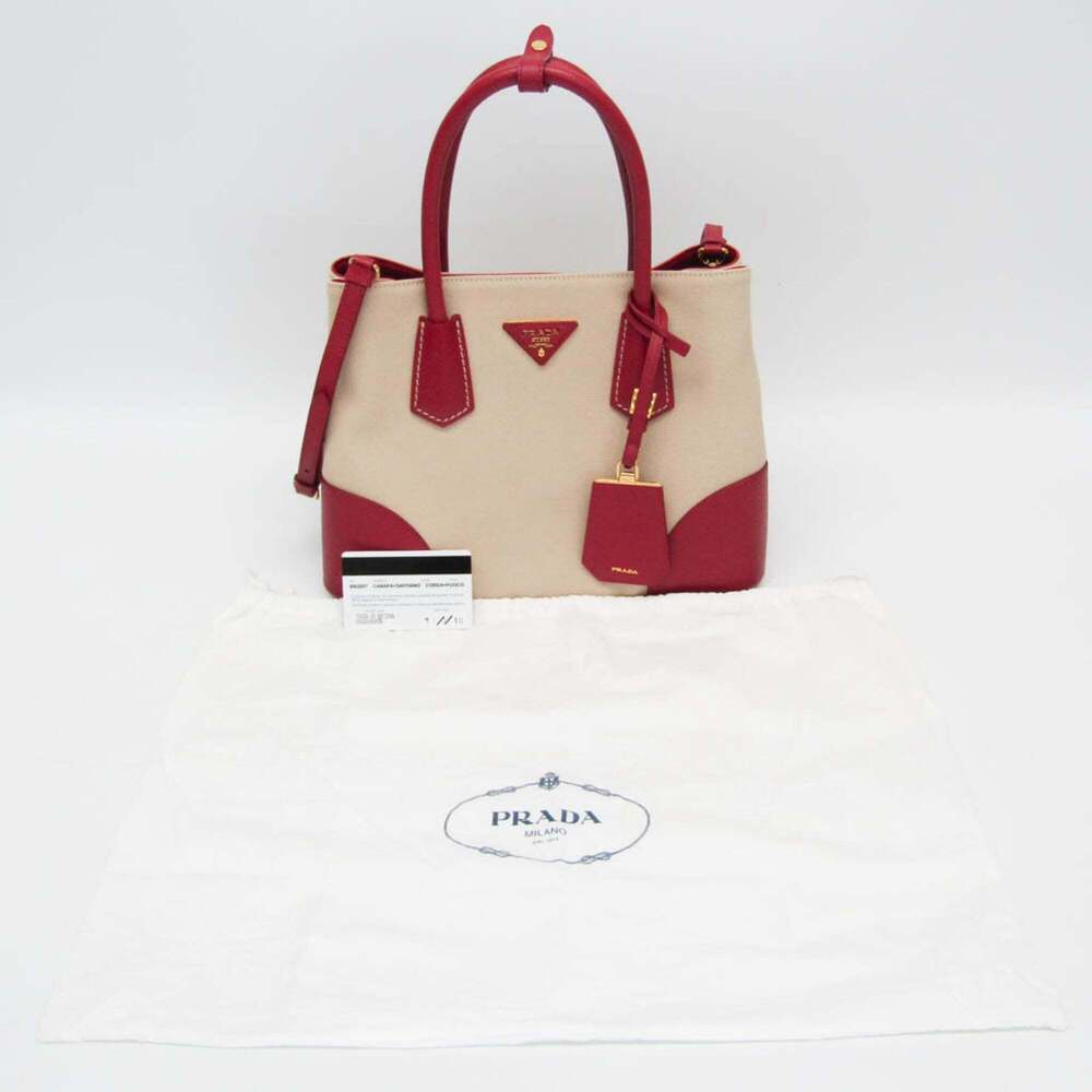 PRADA Cream Leather Shoulder Bag - Picture 2 of 15
